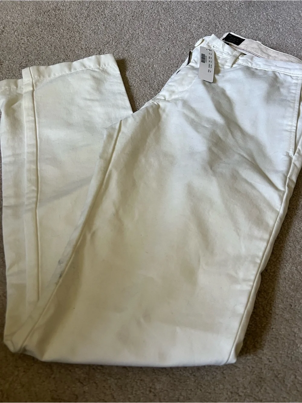 J. Crew White/Tan Chinos
